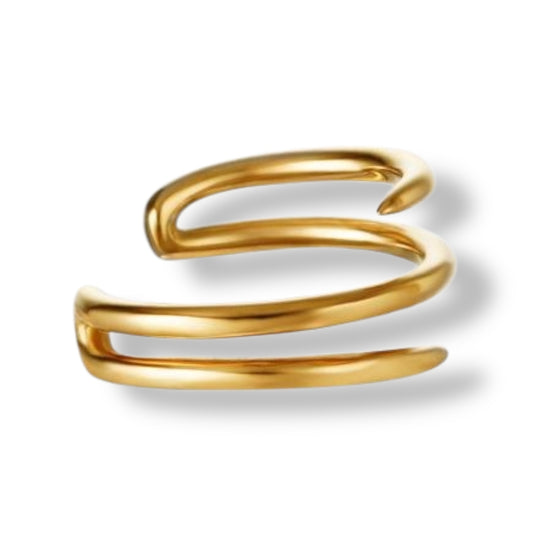 Ear cuff goud spiraal