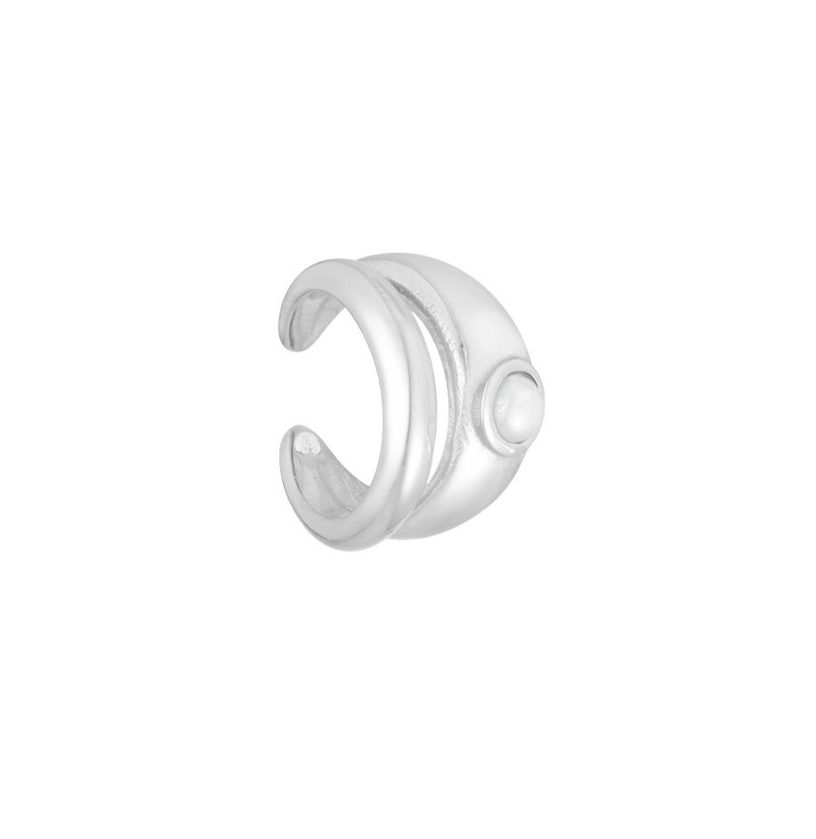 Ear cuff plata con perla