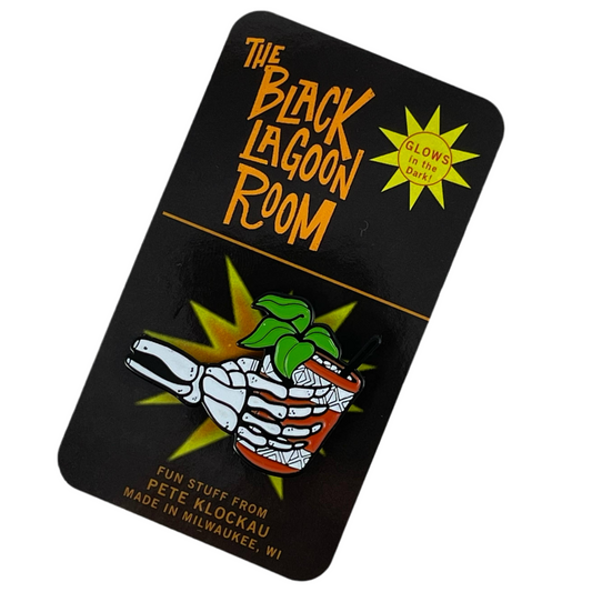 MAI TAI’D TIL HE DIED 1.75” Skeleton Glow Soft Enamel Pin