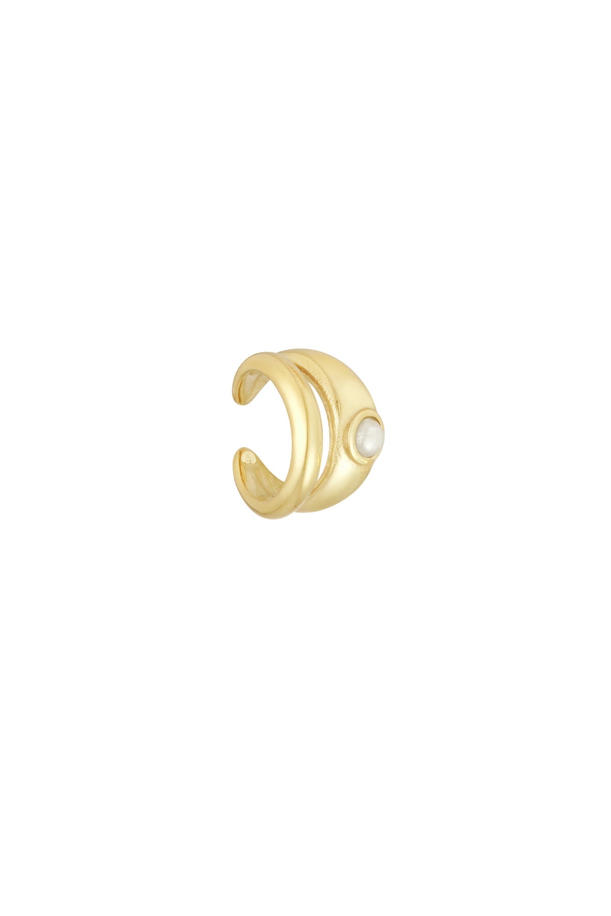 Ear cuff goud met parel