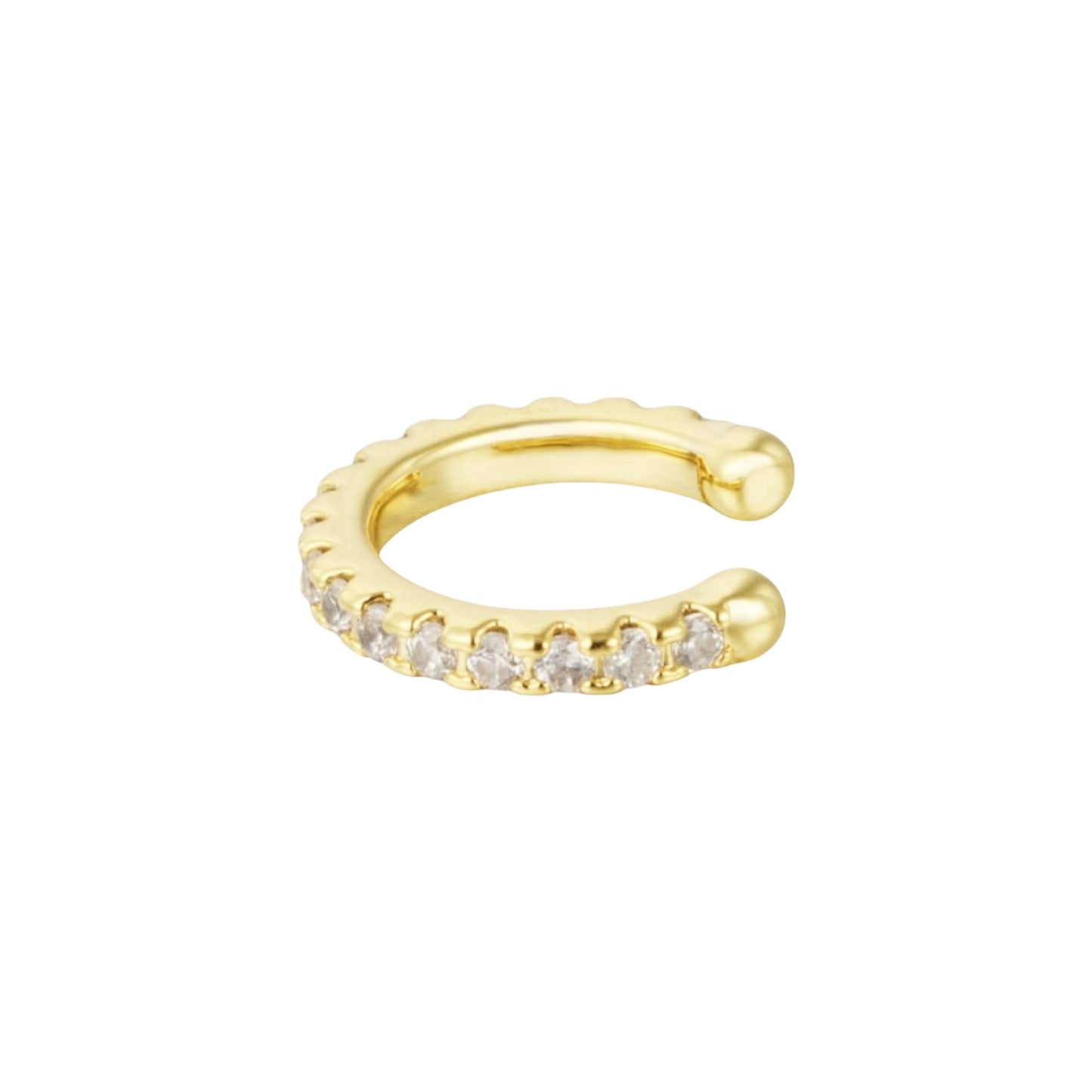 Gouden Ear cuff met steentjes