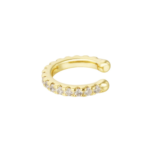 Gouden Ear cuff met steentjes
