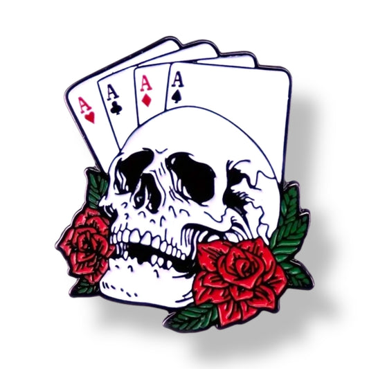Poker Skull Pin