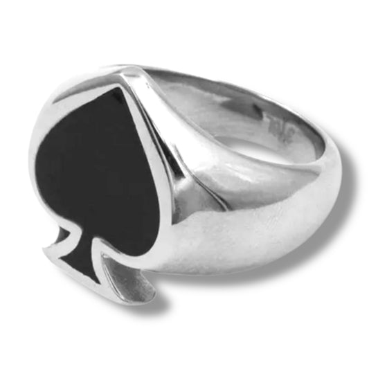 Zilveren Ace of Spades Ring