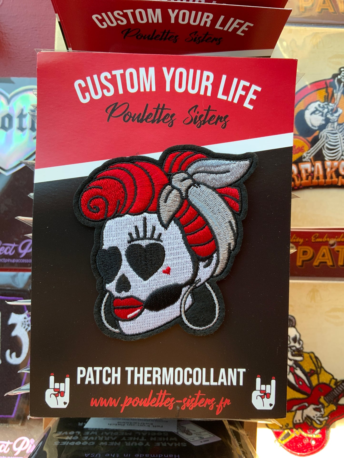 “Skull Poulette” Red Patch