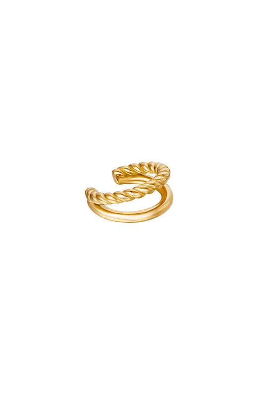Ear cuff goud dubbel
