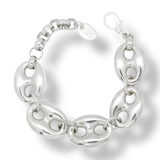 Calabrote 3D silver plated bracelet
