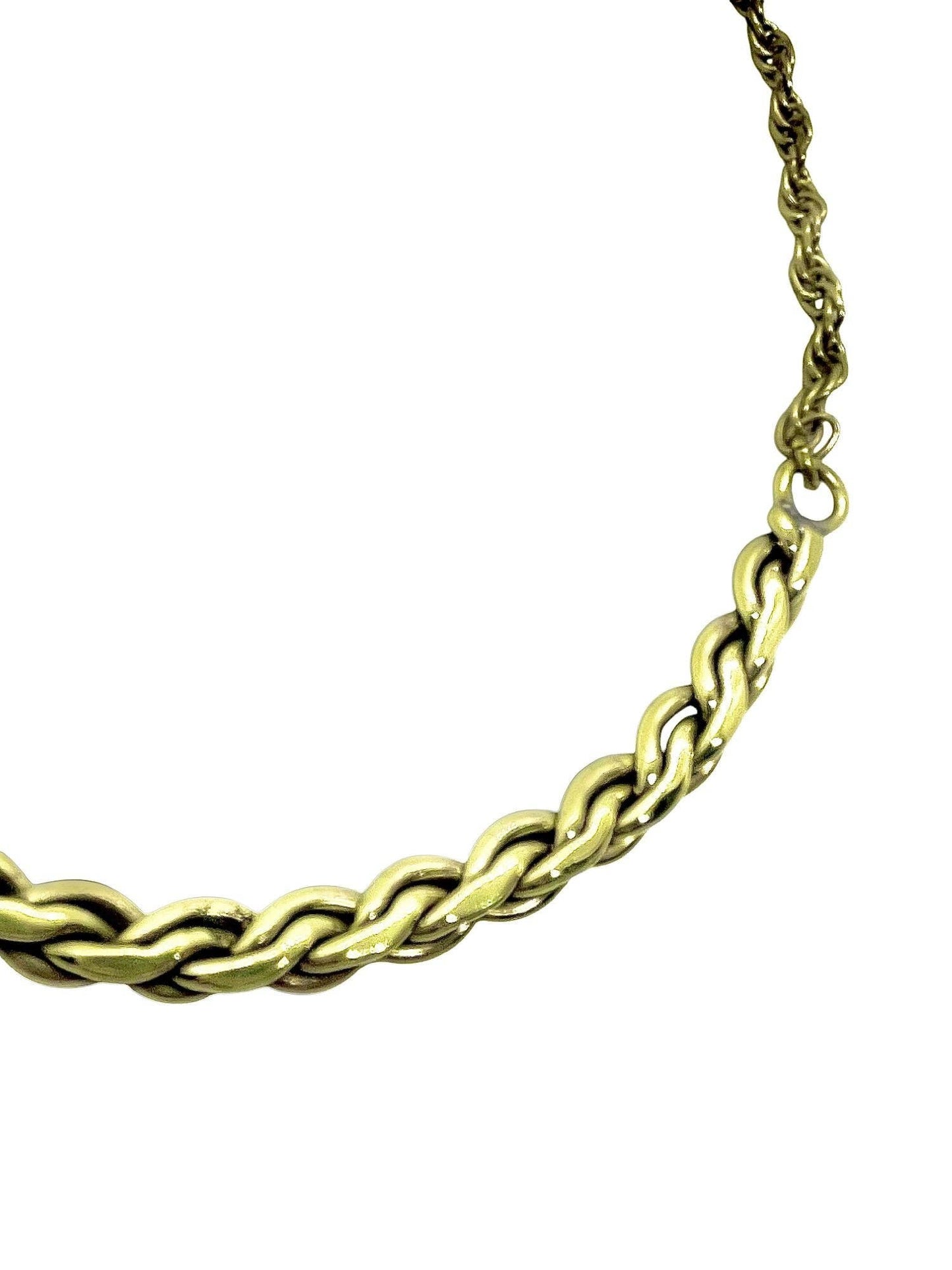 Handmade brass curl necklace
