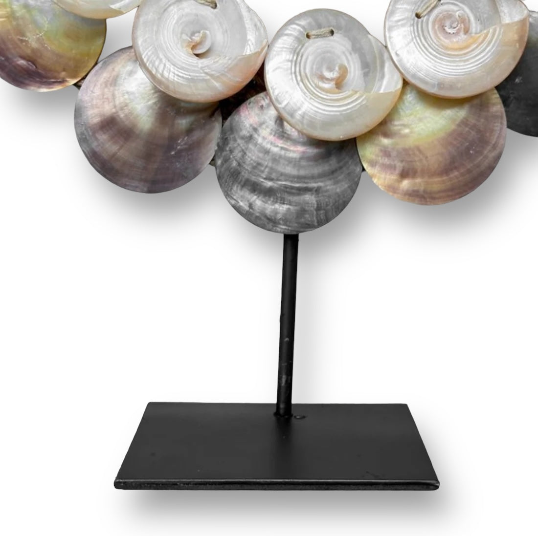Iriserende schelpen ornament
