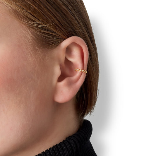 Ear cuff diamant steentjes zilver