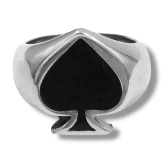 Zilveren Ace of Spades Ring