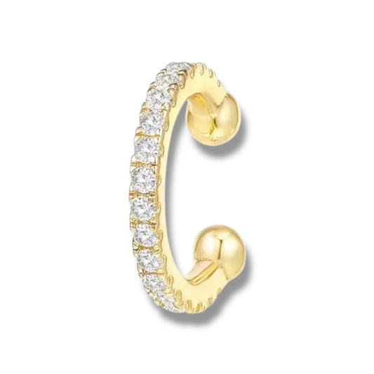 Gouden Ear cuff met steentjes