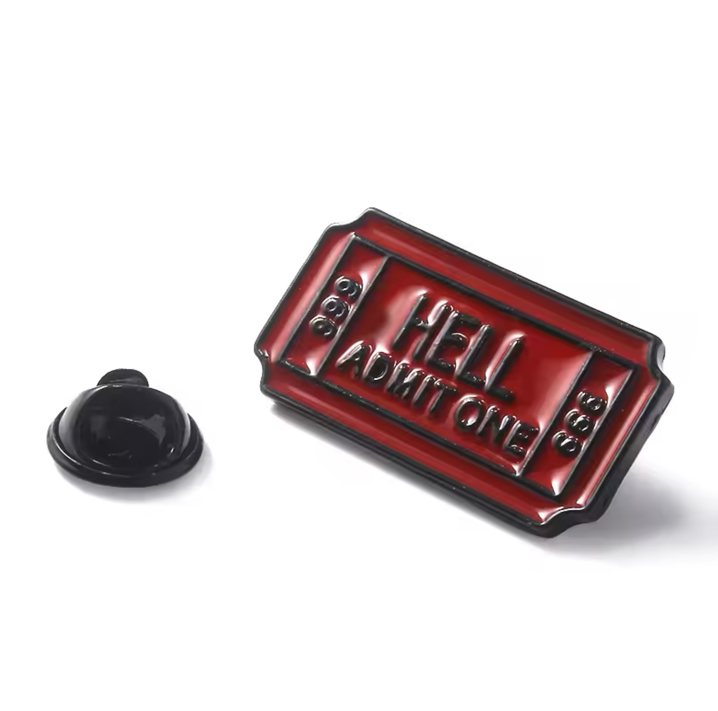 Hell ticket Pin