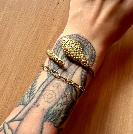 Silver snake bracelet