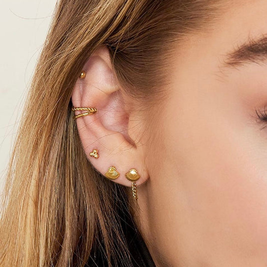 Ear cuff goud dubbel