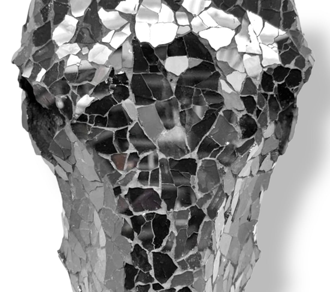 Stieren schedel- Zwart Glasmozaïek