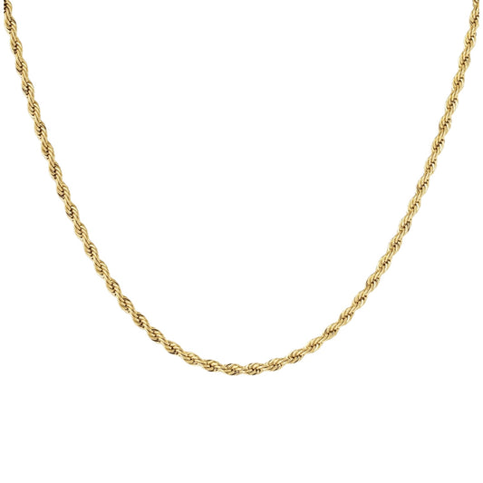 Gouden Ketting voor hanger gedraaid