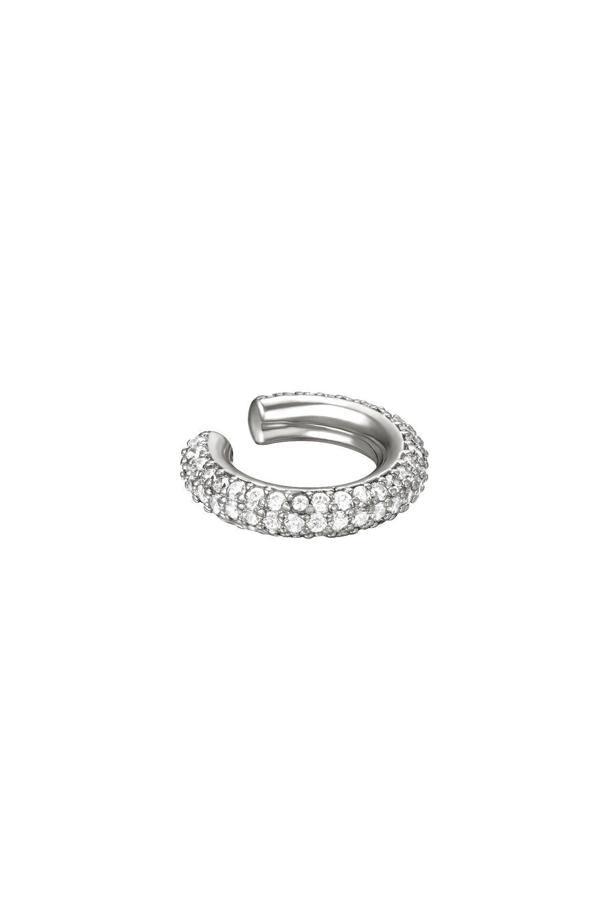 Ear cuff Zilvermet steentjes