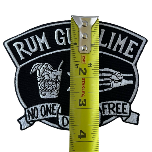 RUM, GUM OR LIME 5” Embroidered Sew/Iron-On Tiki Biker Patch