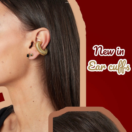 Ear cuff Goud Ribbel