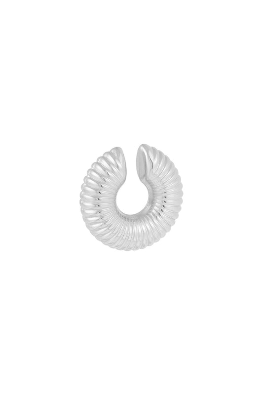 Ear cuff Zilver Ribbel
