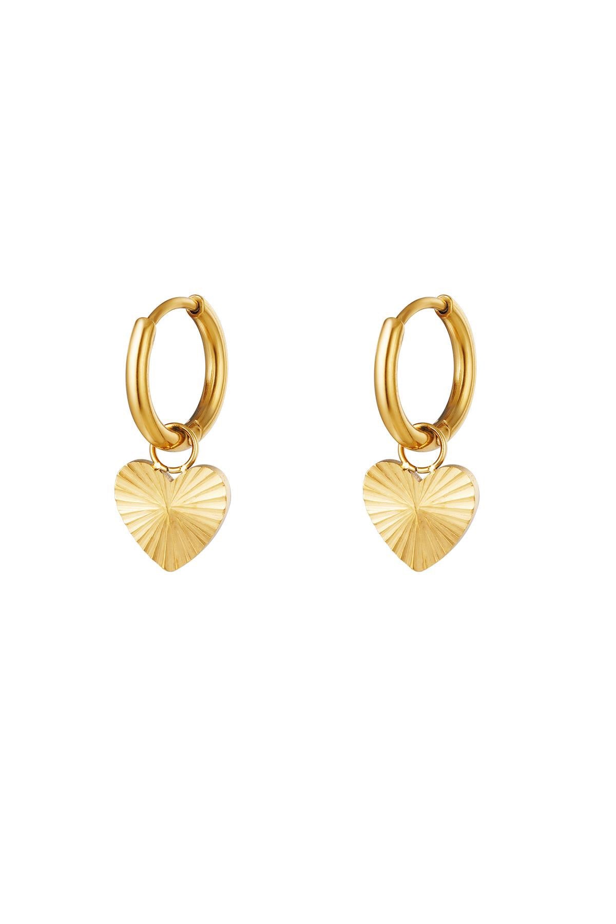 Gouden oorbellen met hart