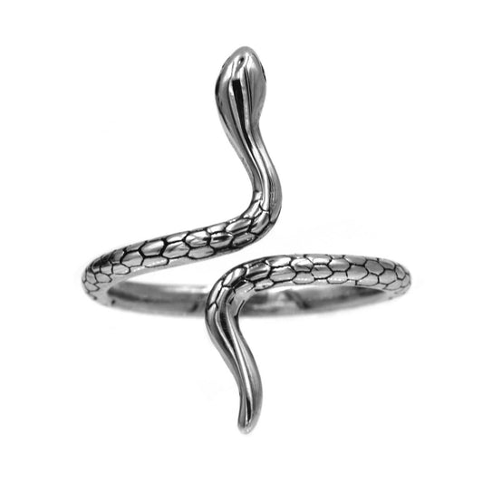 Slangen Ring zilver