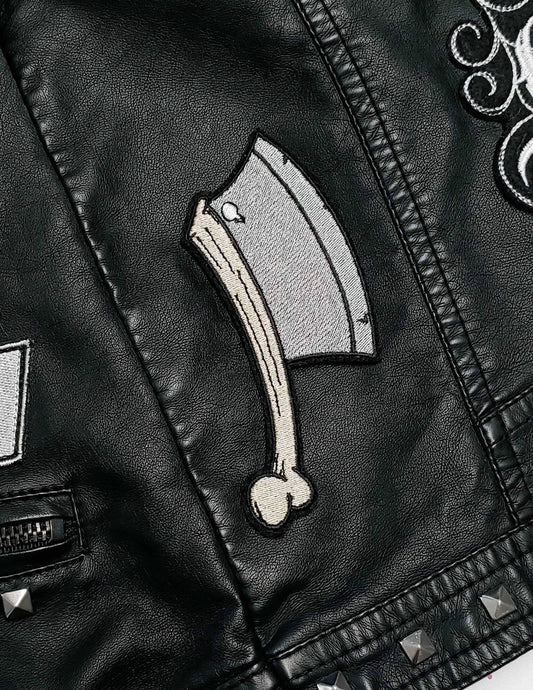 Meat Cleaver Iron On Embroidered Patch