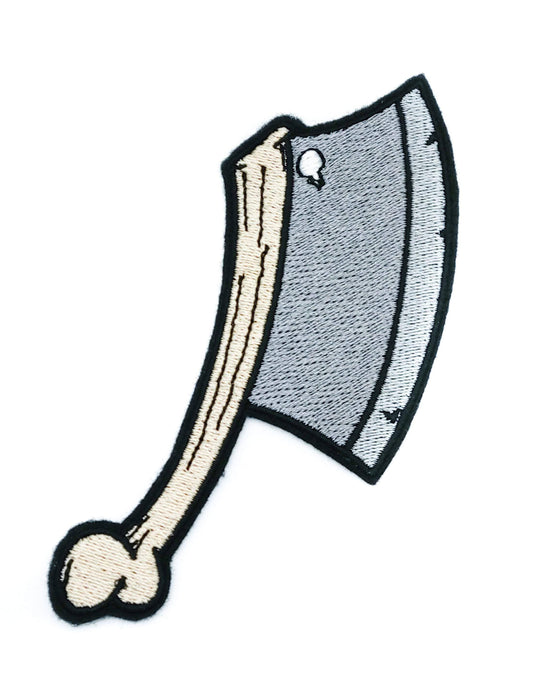Meat Cleaver Iron On Embroidered Patch