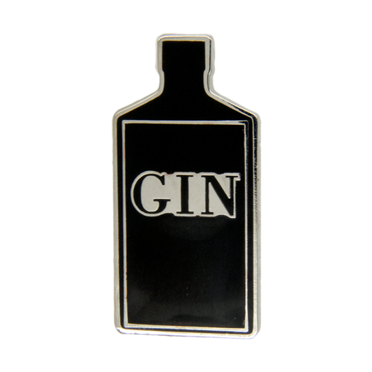 Gin bottle pin black