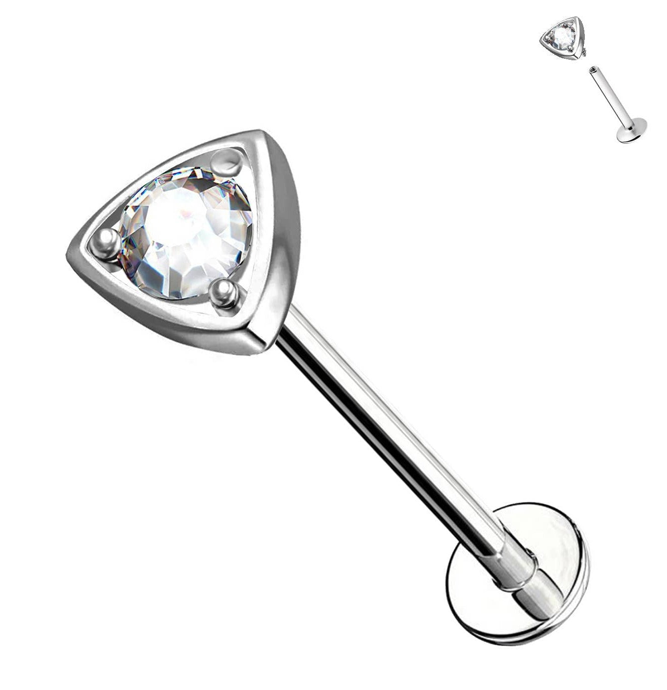 Crystal Labret Piercing