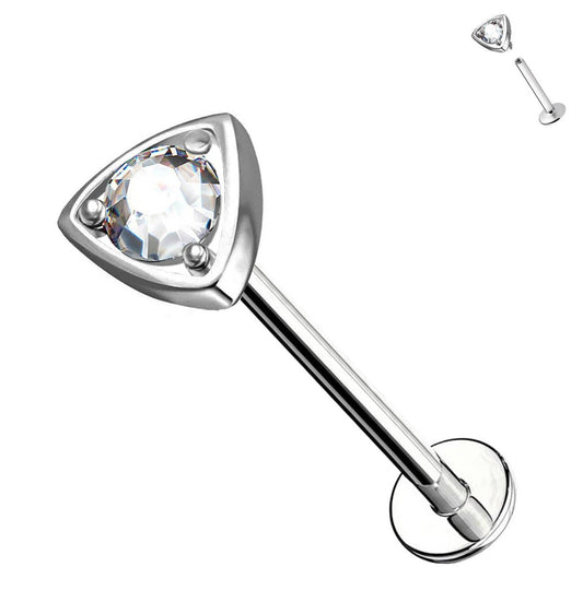 Crystal Labret Piercing
