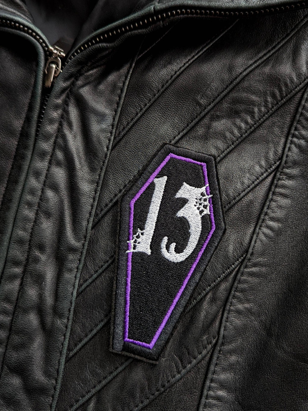 13 Coffin Iron On Embroidered Patch