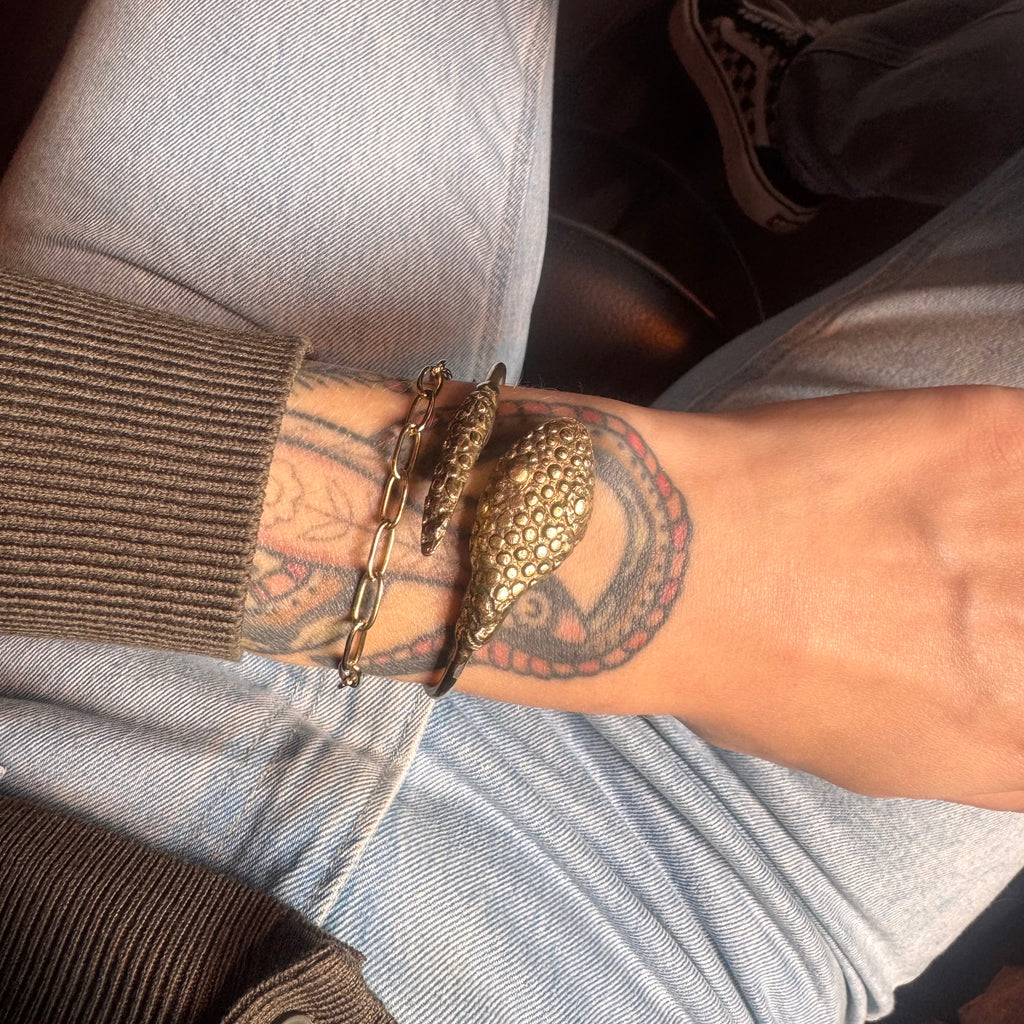 Gold snake bracelet