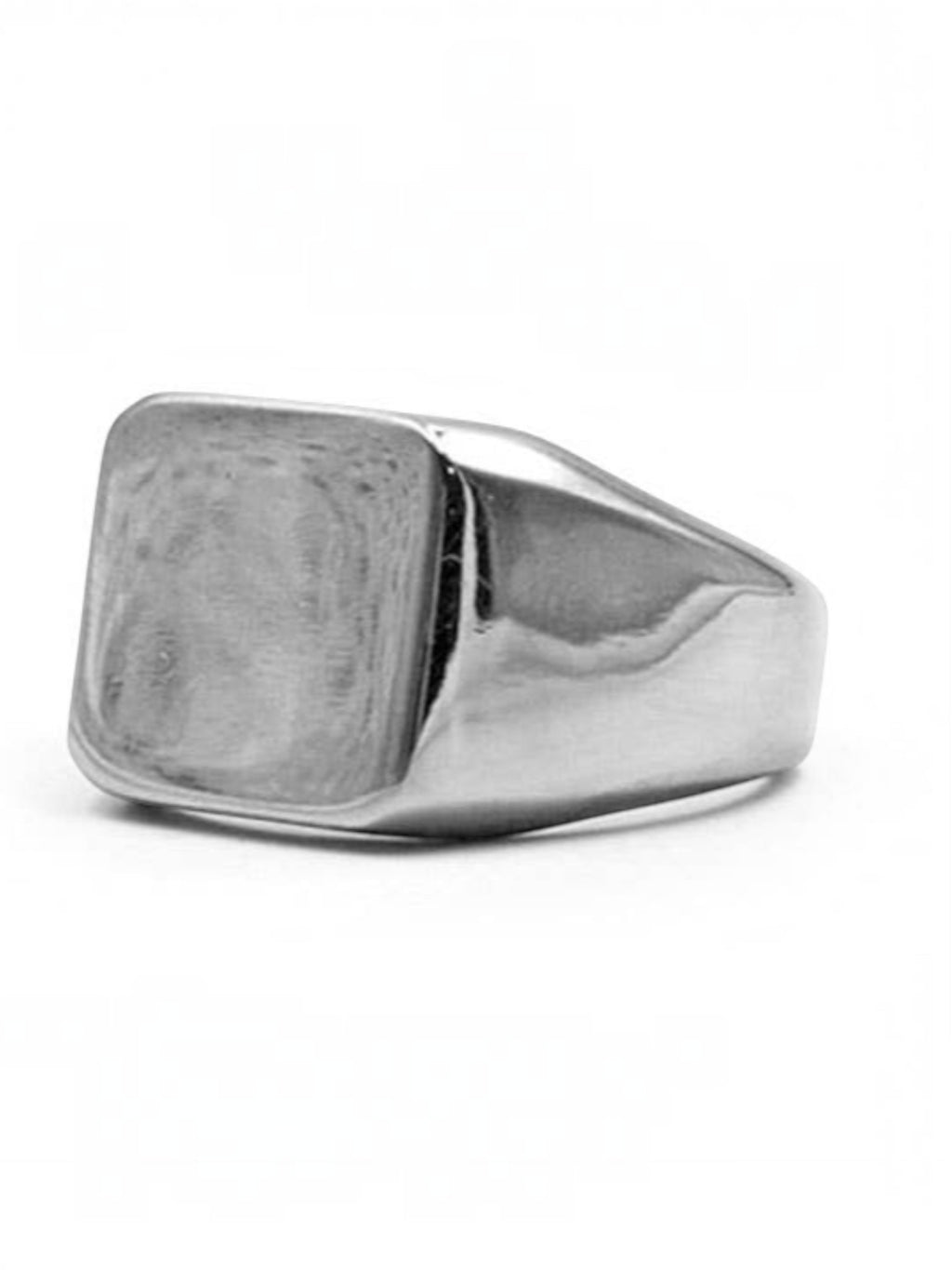 Zilverkleurige Zegel Ring