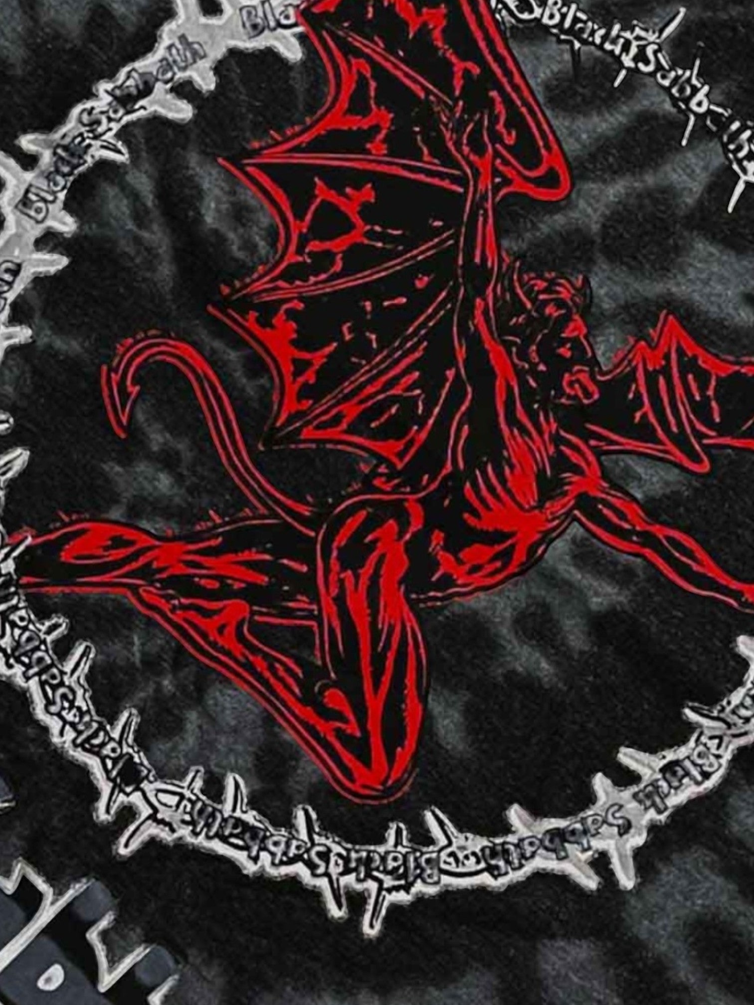 Camiseta unisex Black Sabbath: Red Henry (negra) (Wash Collection)