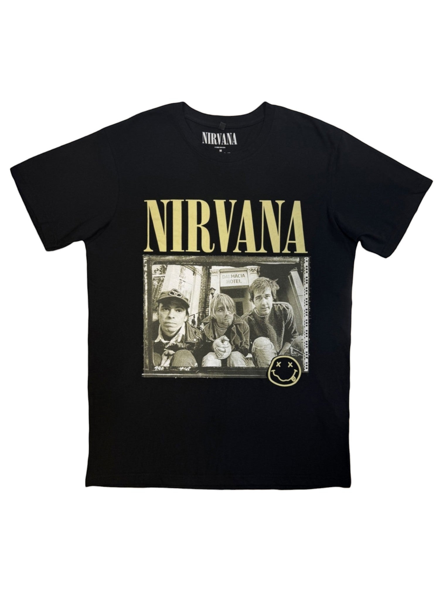 Nirvana Premium Carbon T-Shirt – Nevermind ’91 Hotel Photo (100% Combed Cotton, Premium Soft-Touch Finish)