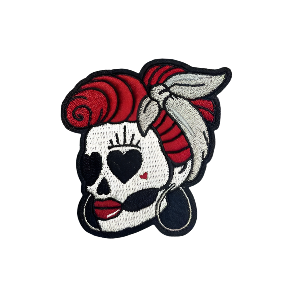 Parche rojo “Skull Poulette”