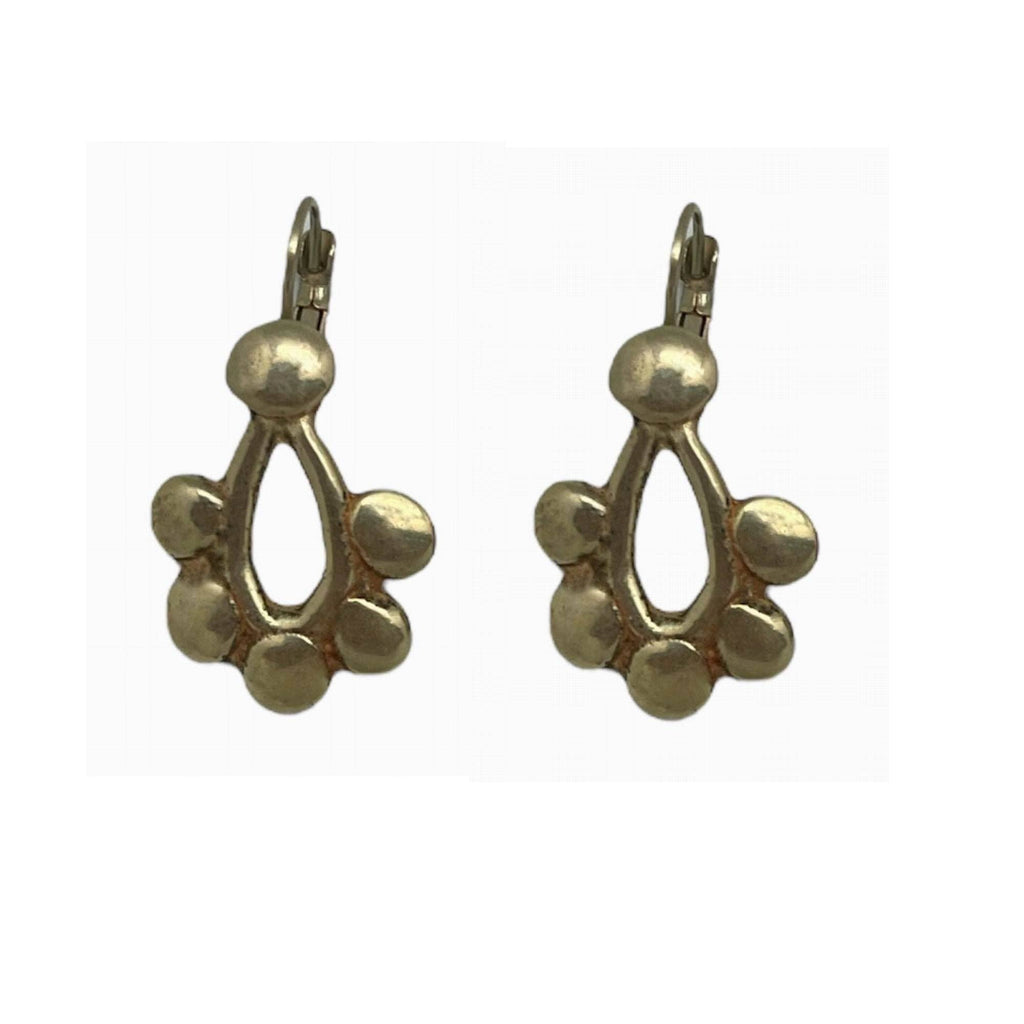 Golden cluster sleeper earring