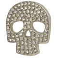 Alfiler calavera strass plata