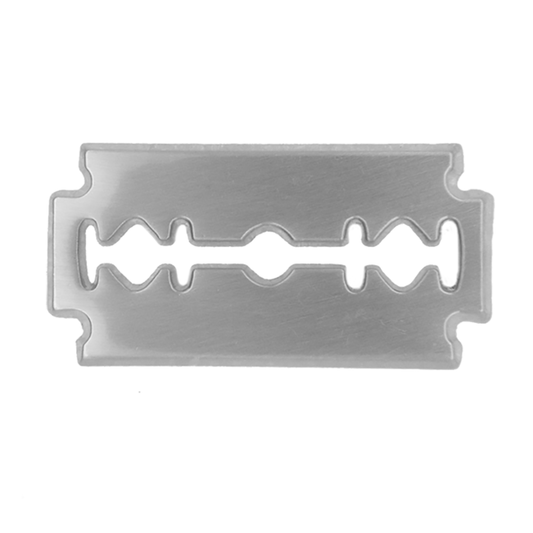 Razorblade pin silver matt