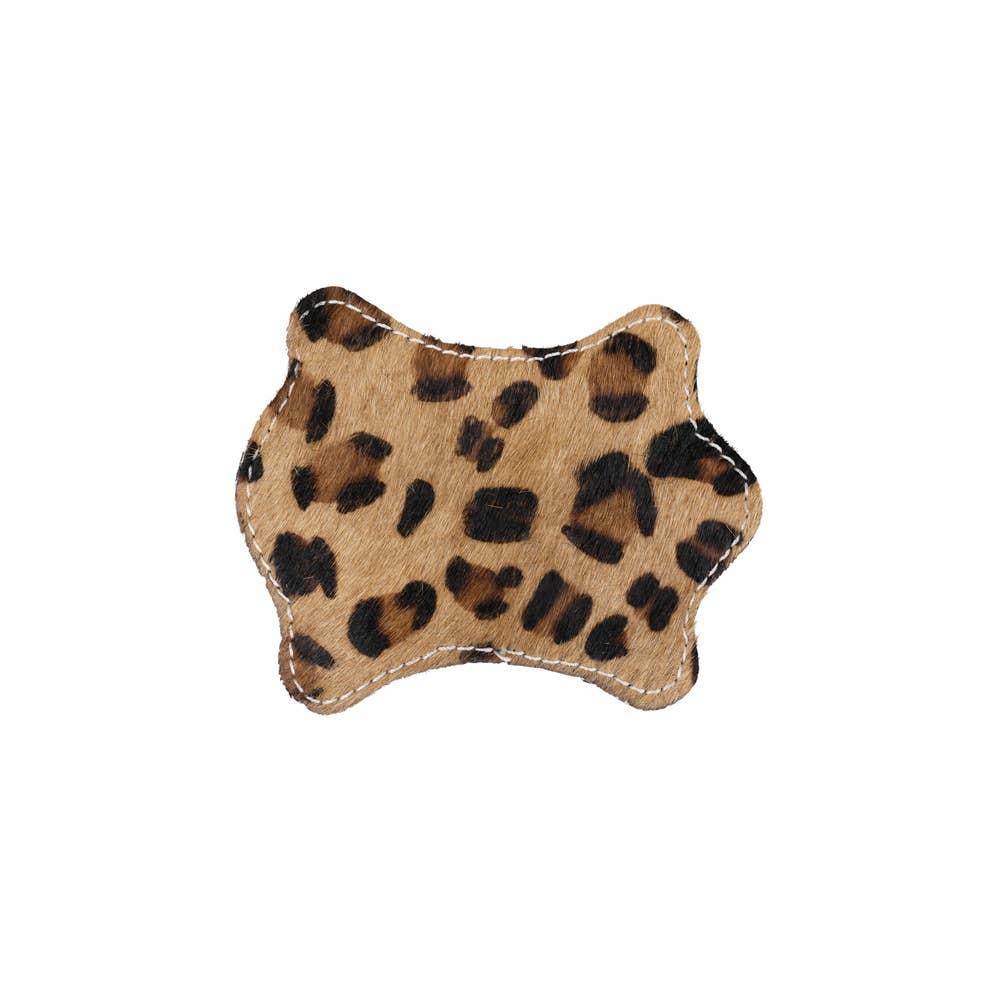 Posavasos de leopardo de piel de vaca