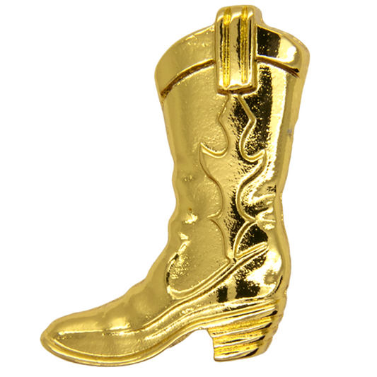 Alfiler bota cowboy dorado