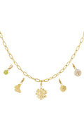 Elegant 14K Gold Plated Flower Pendant Necklace