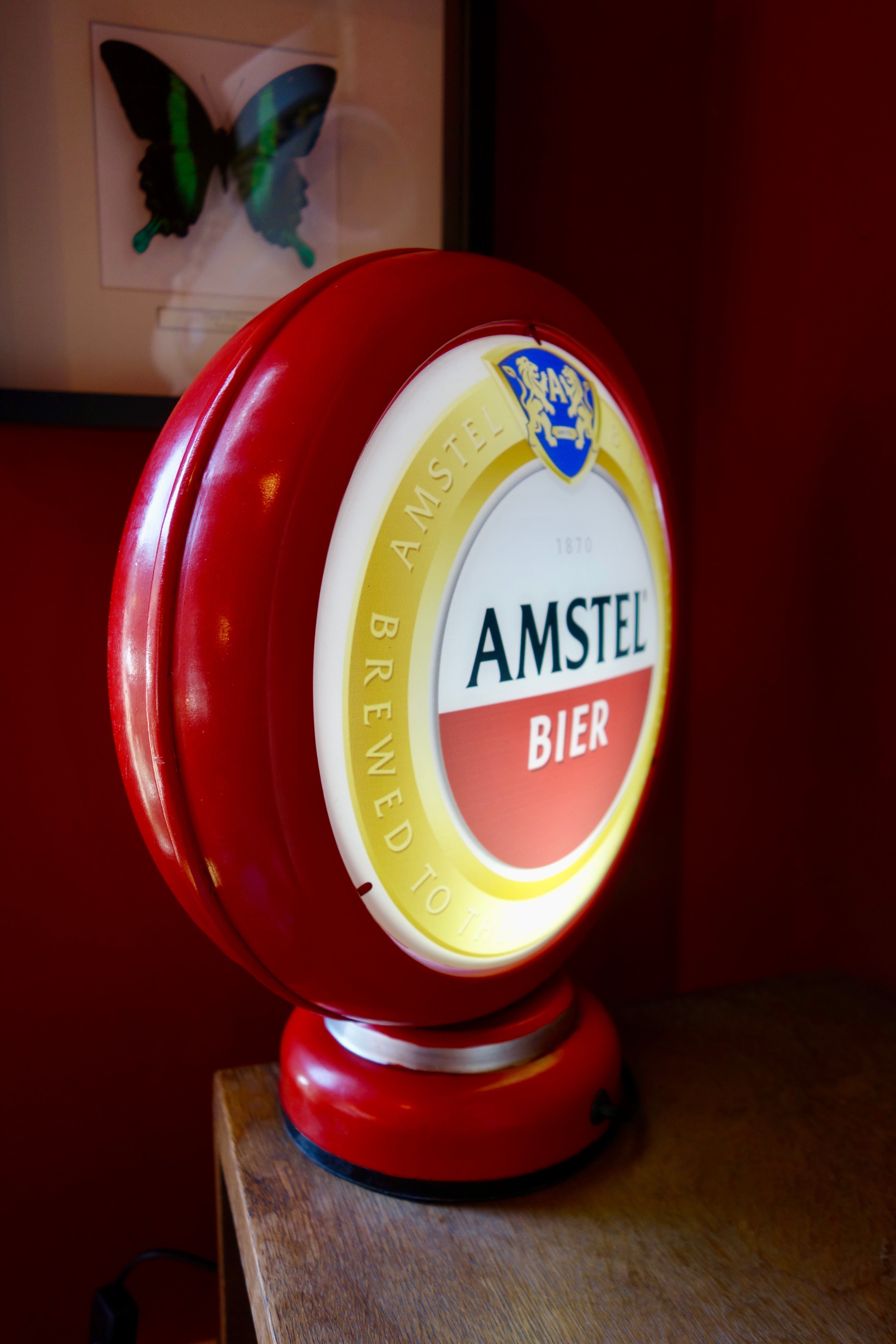 Vintage Amstel Bier Lamp op standaard