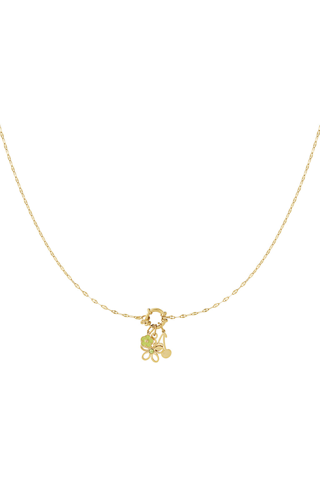 Elegant 14K Gold Plated Flower Pendant Necklace