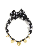 Elegant Black Braided Necklace with Heart Detail