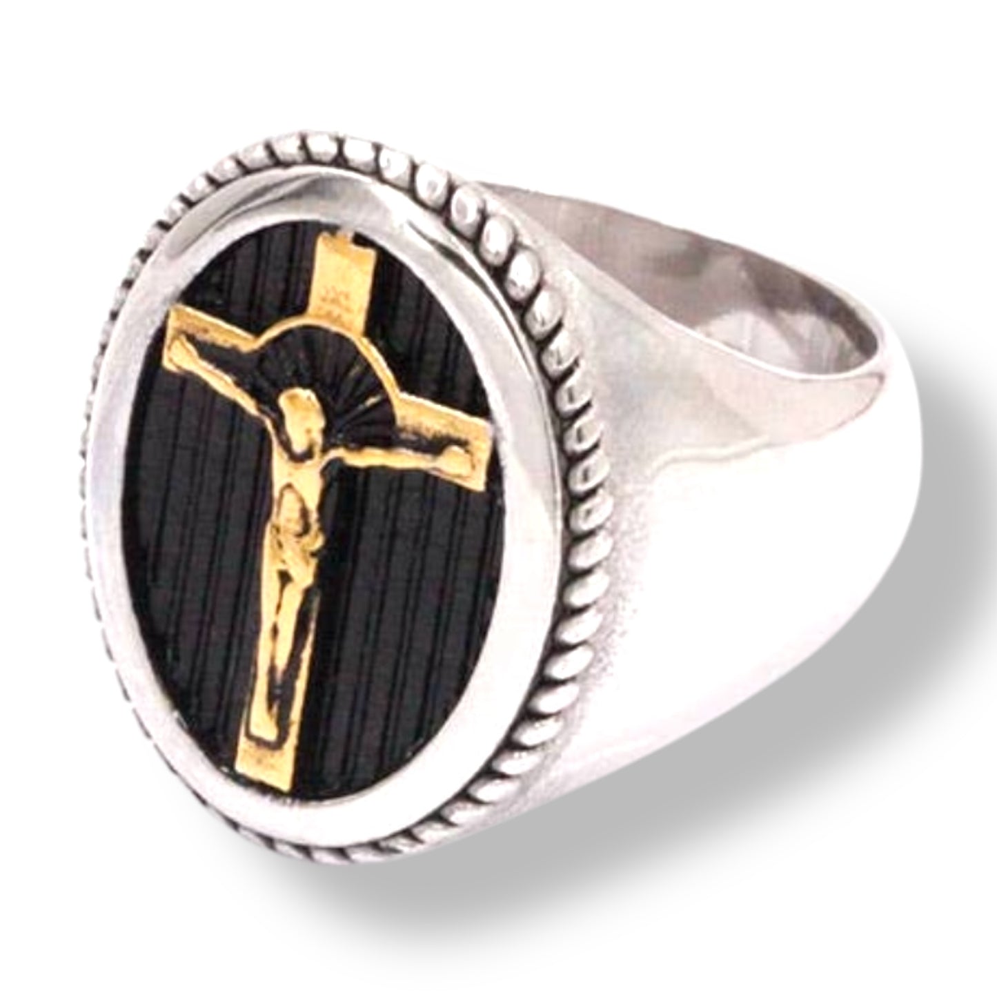 Cross and Jesus Ring