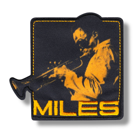 Vintage Miles Davis Patch - Playing Trumpet In Orange