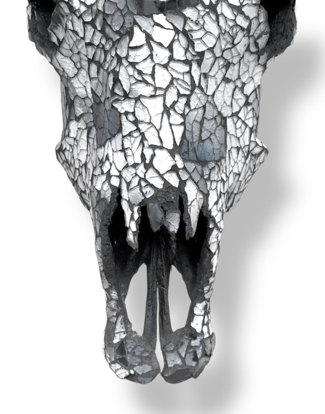 Cow Skull - Gray Mosaic